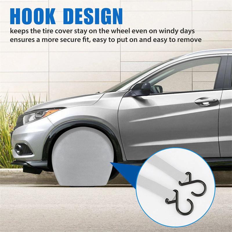 4 Pcs Car Tire Covers For RV Truck Camper Trailer Universal Vehicle Wheel Protector Car-Styling 30"-32" Tyre Storage Bag