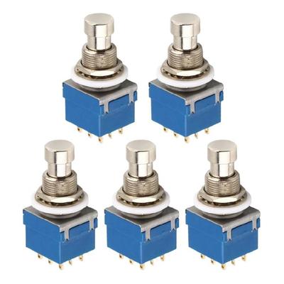 5Pcs Guitar Effect Pedal 3PDT Footswitch 9 Pin Latching Stomps Push Button Switch