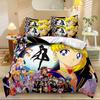 Kawaii Sailor Moons Bedding Set For Girls 3D Pattern Pretty Girl Duvet Cover Pink Comforter Twin Duvet Cover Set With Pillowcase