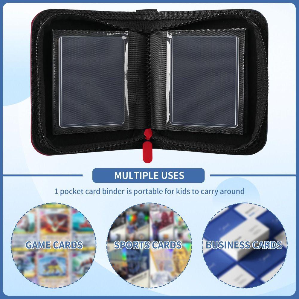 40 Taschen Mini-Kartenordner Diamantleder Fotokartenhalter Sammelkartenalbum Kartensammlung