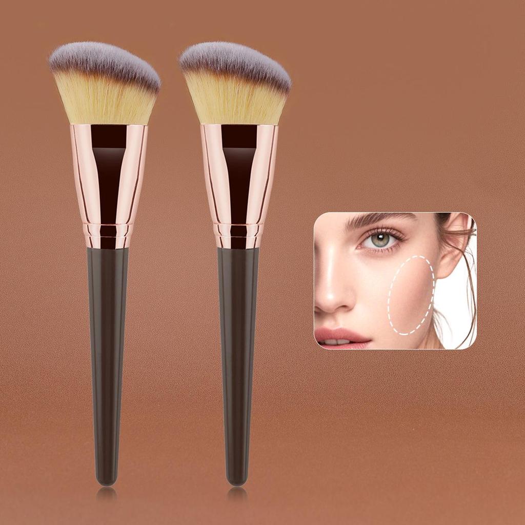 Champagner Gold Schräg Contour & Rouge Pinsel - Multifunktionales Make-up Werkzeug