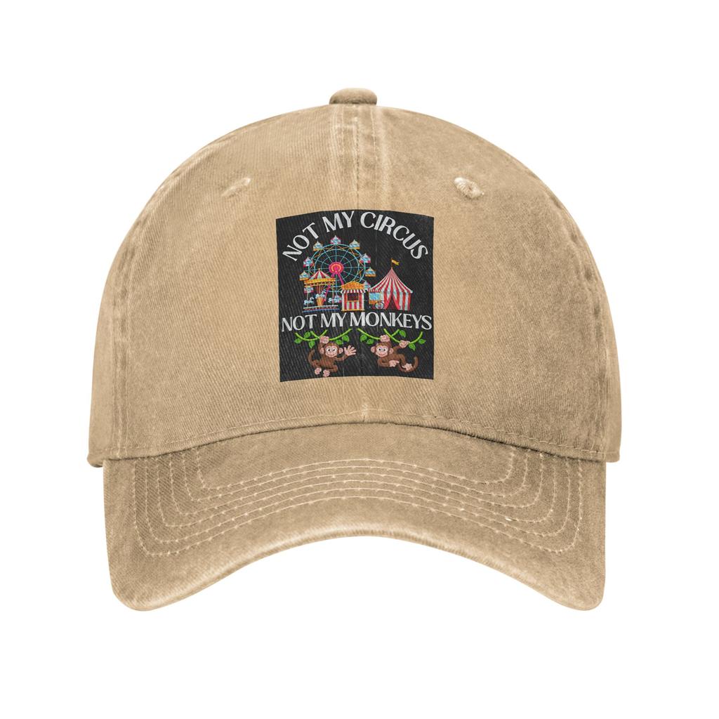 Not My Circus Not My Monkeys quotes Denim Fabric Cap Casual Baseball Caps Adjustable Hat Summer Unisex Baseball Hats