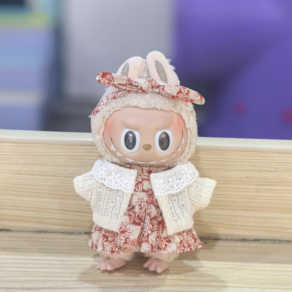 17CM Pendant Doll Baby Clothes First, Second and Third Generation Blind Box Dress Set Accessories