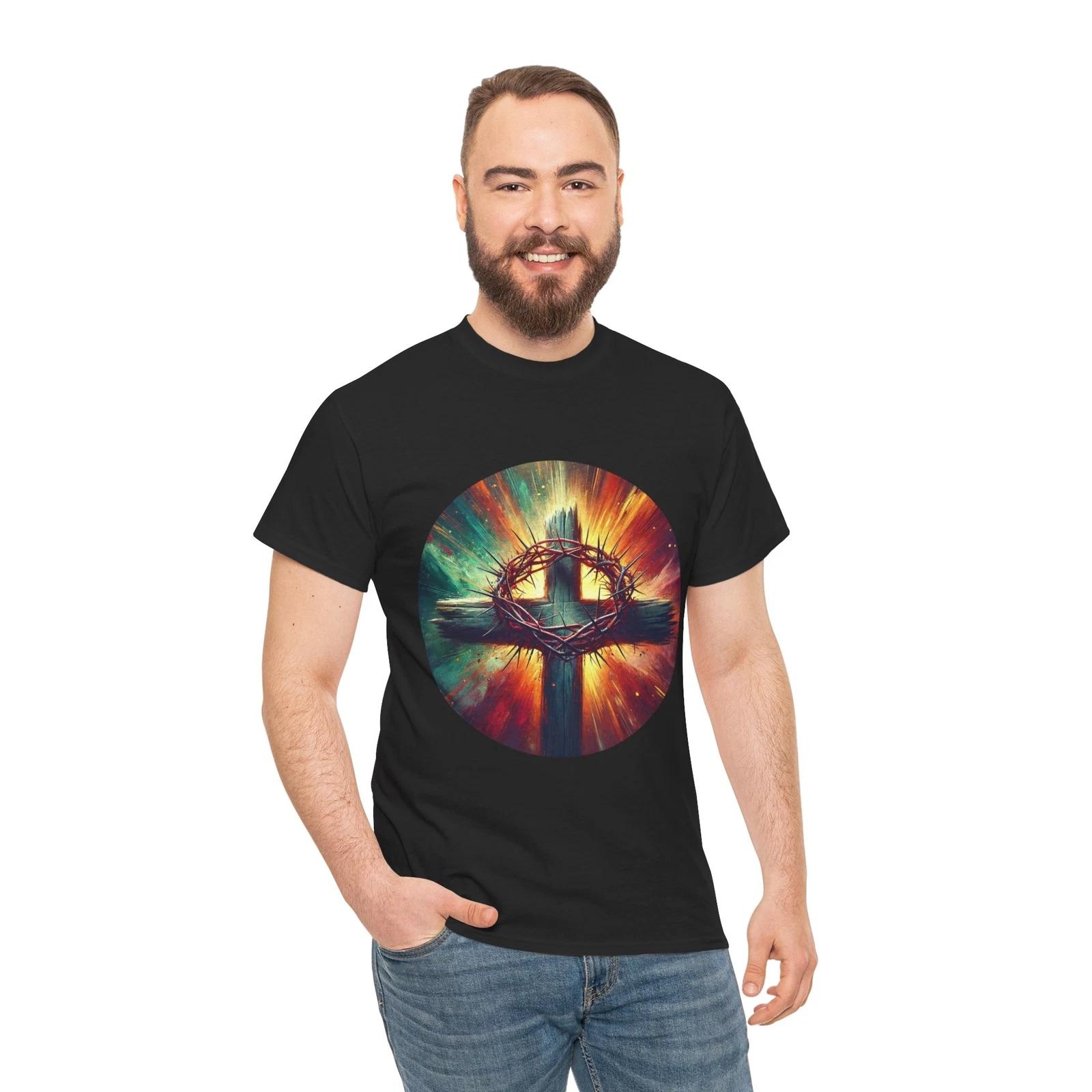 Crown Thornes Art the Cross Jesus Christ Faith T-Shirt Bible Resurrection 2XL