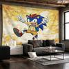 Sonic Hedgehog Wall Tapestry Aesthetic Wall Hanging Printed Fabric Blanket Decorative Tapestries For Bedroom Living Room Home Decor
