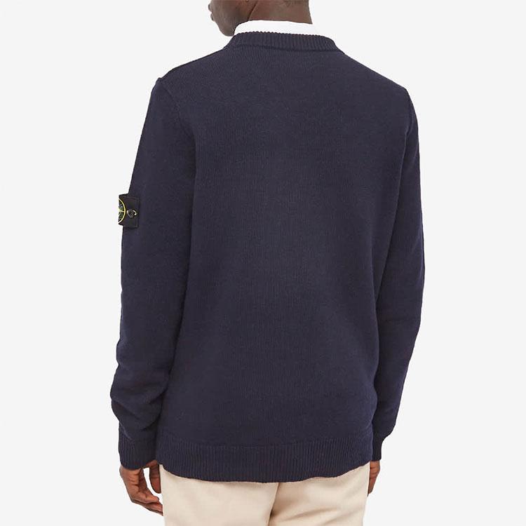 Stone Island Logo Pullover Sweater Men sweater Dark-Gray 7715508A3-V0020