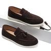 New Men's Casual Slip-On Shoes Soft Bottom One-Touch Lazy Shoes Easy Wear Round Toe Artificial Leather Non-Slip Sole