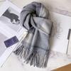 100 pure wool scarves, men's winter dark blue plaid cashmere scarves, high-end gifts for boyfriend, father, and elders