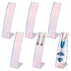 6pcs Acrylic Slant Back Dangle Earring Display Stands Jewelry Organizer Holder for Single Pair Earring Storage Rectangle Colorful 4.6x3x12.9cm