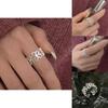 Floral Modern Pattern Open Ring For Women Adjustable Copper Design For Everyday Wear