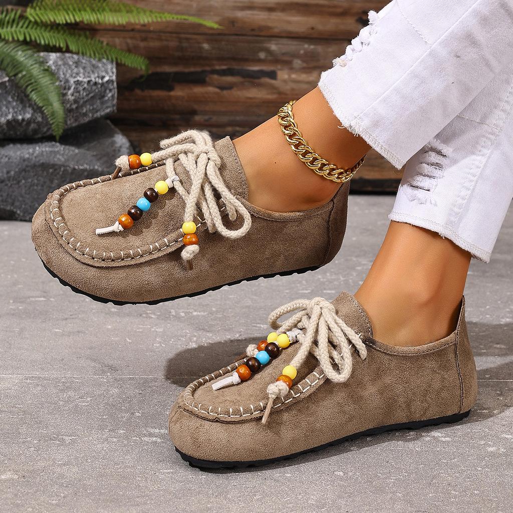 Fashion Women Flat Sneakers New Autumn Round Toe Lace-up Designer Shoes for Women Walking Retro Trend Sneakers Women Zapatos De Mujer
