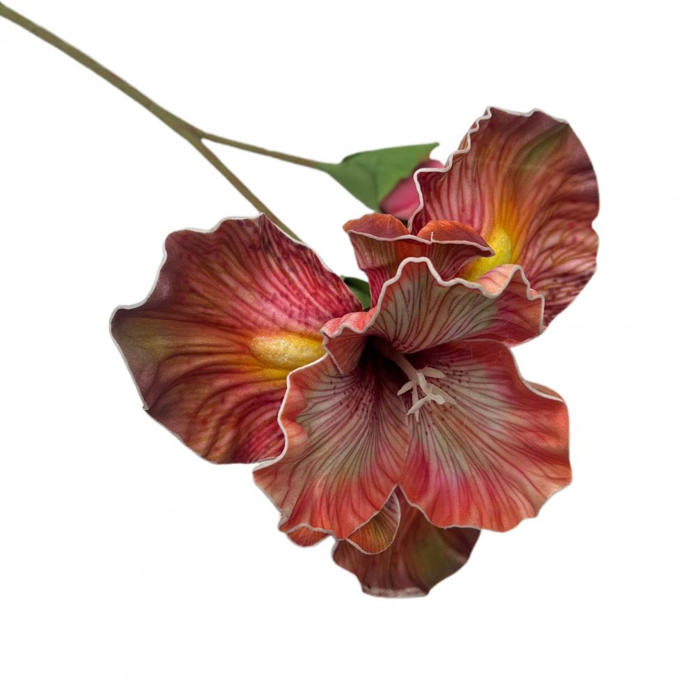 18" Artificial Iris Flower Real Touch Fake Bouquet with Flower Bud for Home Table Centerpiece Wedding Floral Arrangement Flowers