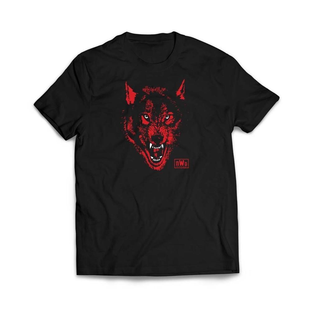 Angry Wolf Graphic Print Black T-shirt