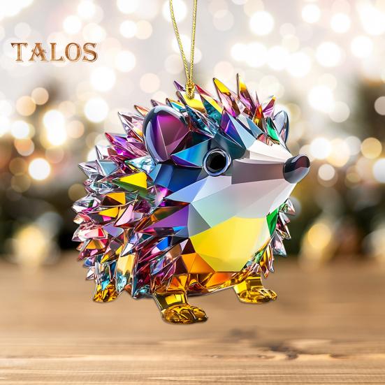 1/2Pcs Automobile Pendants with Lanyard Easy To Hang Colorful Crystal Design Sparkling Acrylic Ornaments Hedgehog Dog Pendants