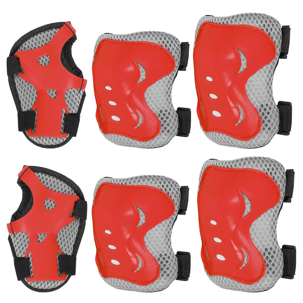 6 Pcs Kids Knee Pads Elbow Pads Wrist Guards Set Adjustable Kids Protective Gear Set for Skating Cycling Rollerblading Scooter