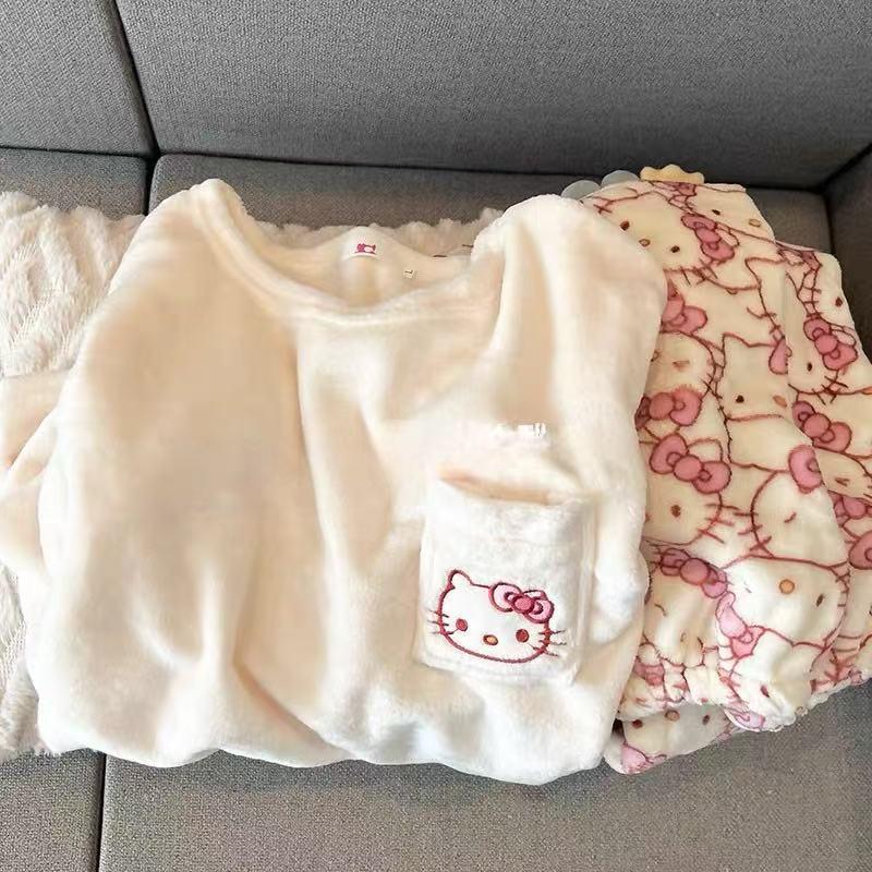 

Женская толстая коралловая флисовая мультяшная пижама 2025 - Зимняя коллекция XL for 105-120 kg