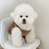 Polyester Dog Winter Coat Cute Puppy Bear Sweater Dog Pullover Plush Teddy Bear Vest  Indoor