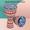 African Hand Drum 8 Inch Portable Djembe Drum Percussion Instrument with Colorful Art Patterns for Children Light