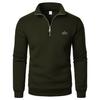 Men's Casual Half-Zip Stand Collar Loose Fleece Sweatshirt - Trendy Plus Size
