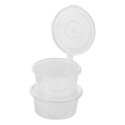 Disposable PP Plastic 1 Oz Dip Sauce Cups with Integrated Lids