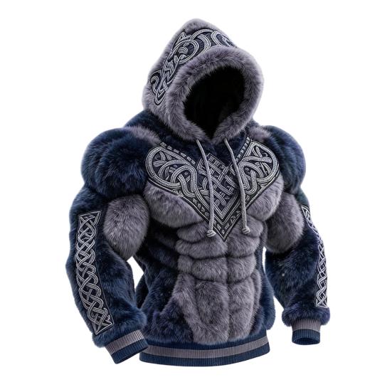 Чоловічий светр-худі з капюшоном на шнурку, з довгим рукавом, 3D цифровий принт, вуличний стиль, повсякденний, для тренувань