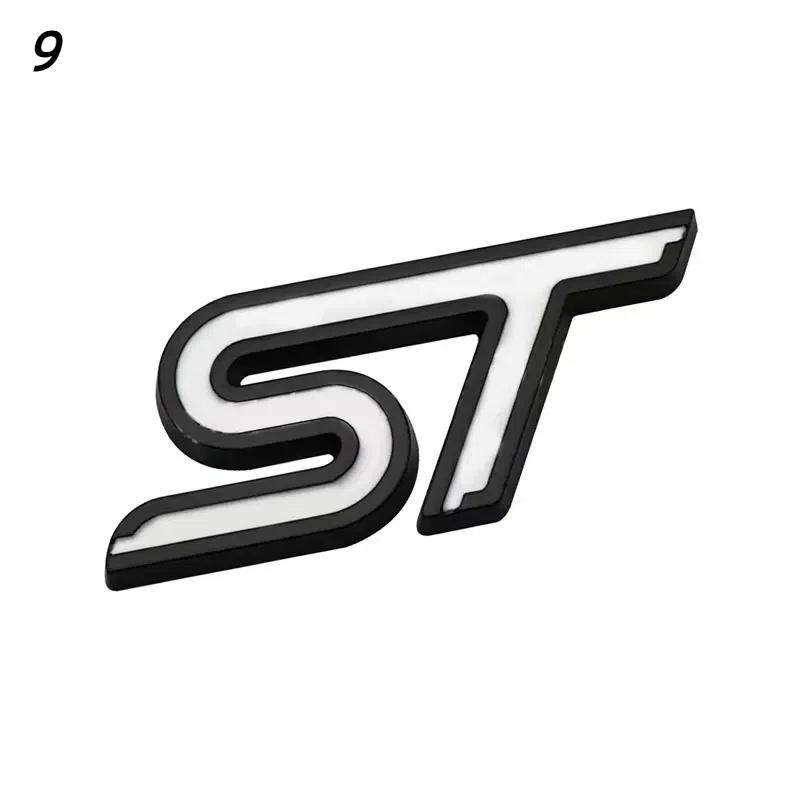 

3D Емблема ST для автомобіля Задній багажник Бічне крило Значок Наклейка Для Логотипу ST F-ocus Fiesta Ecosport 2009-2015 M-ondeo Focus2 Focus3 MK2 9