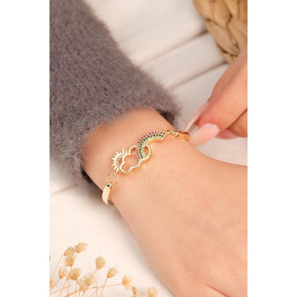 Vergoldetes massives Damenarmband