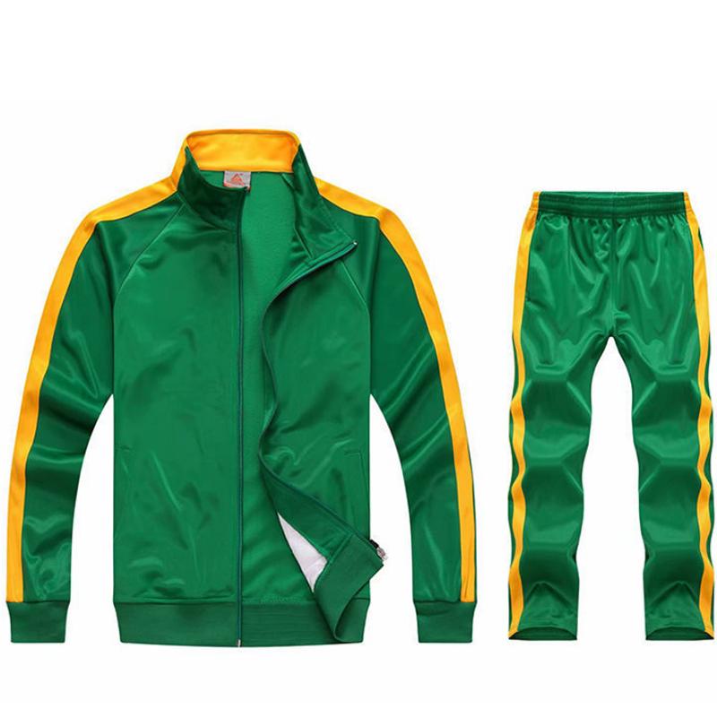 

Футбольная форма Универсальные повседневные мужские костюмы Разноцветные игровые тренировочные спортивные костюмы с длинными рукавами Золотая бархатная куртка Комплект из джерси M