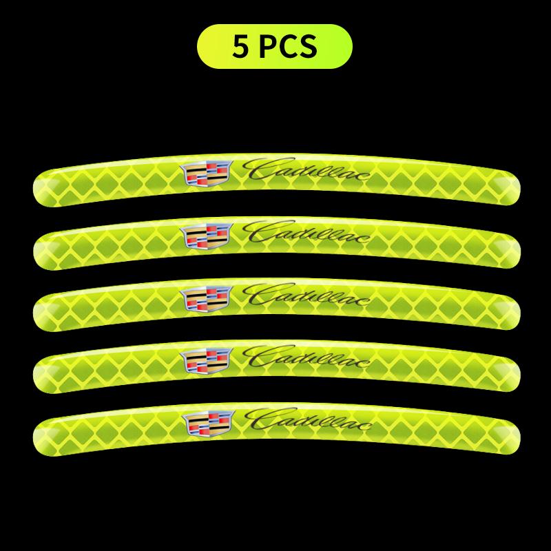 

Car Wheel Hub Reflective Sticker Tire Rim Reflective Strips Decoration For Cadillac XT4 XT6 CTS DTS STS XTS ATS BLS SLS CT5