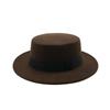 New Brand Hats Winter Round Concave Convex Surface Flat Top Bow Elastic Ribbon Men'S And Women'S Felt Jazz Hats