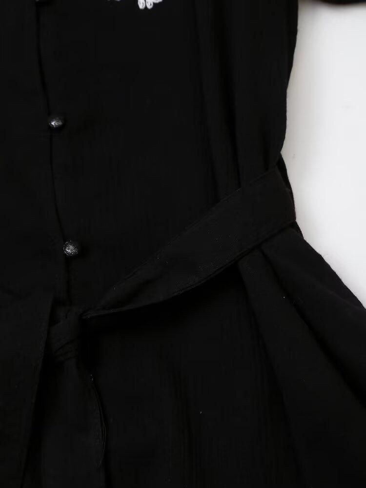 Autumn 2024 Women's European & American Style Embroidered Mini Dress