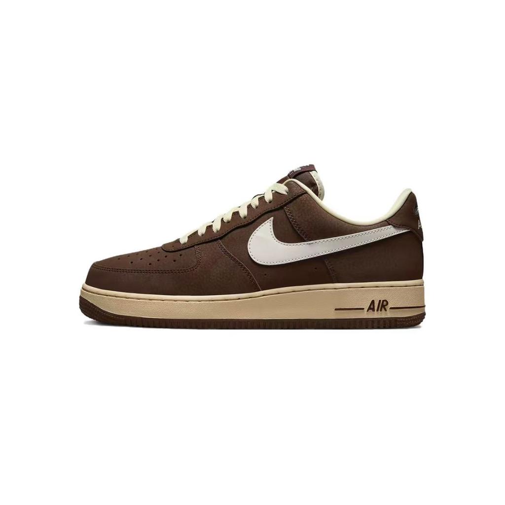 Nike Air Force 1 Mocha Drip Abrasion Resistant Abrasion Resistant Low Top Skateboard Shoes Unisex Brown Yellow FZ3592-259(Team81VMocha Drip)