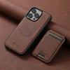 iPhone 17 Pro MagSafe Leather Case with Wireless Charging & Magnetic Card Holder Stand