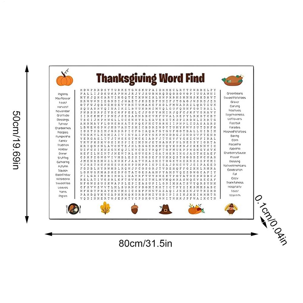 Interactive Giant Thanksgiving Poster Large Wall Game Giant Thanksgiving Word Search Poster For Women Boys Girls Youth Teens