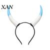 Snap-on Horn Accessories Halloween Ram Headband, Detachable Devil Headpiece for Retro Simulation Headband Carnival Party, Festival Cosplay Hair
