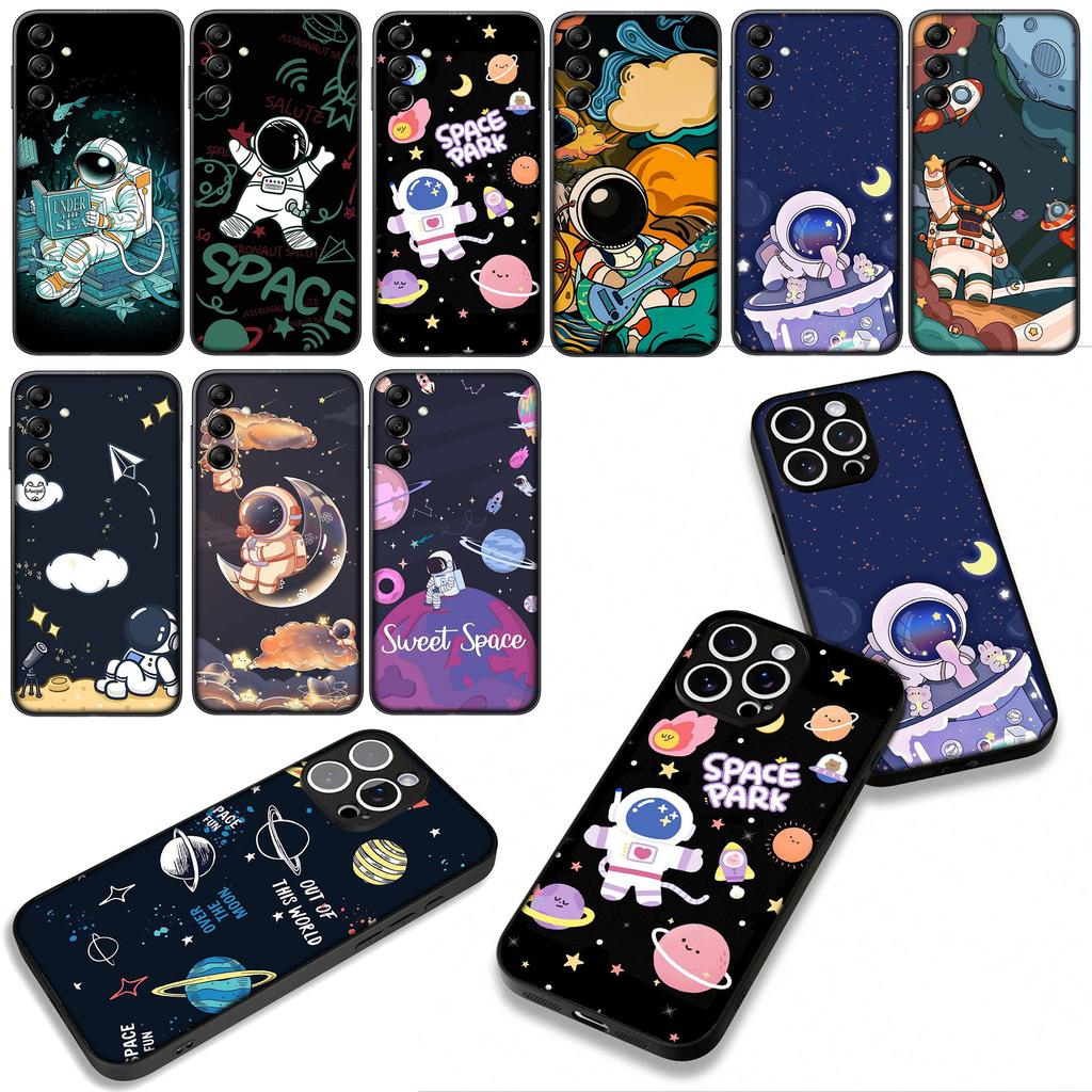 Sky Art Astronaut Moon Case for Motorola Moto G04 G13 G14 G22 G23 G20 G32 G34 G35 G64 G82 G84 G53 G60 G72 E14 E15 E13 E22 E20