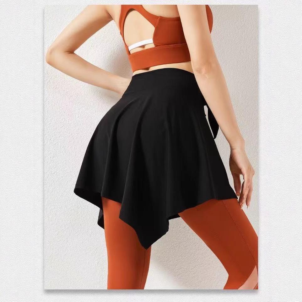 Yoga Wrap Skirt: Slimming Tie Waist, Hip-Covering, Short Dance & Fitness Skirt