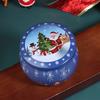1Pcs Christmas Tinplate Round Candy Tin Can Candle Jars With Lid Candle Container Empty Box Cookie Candy Storage Gift Case