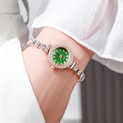 Luxury Elegant Watches For Women Gold Bracelet Amber Jewelry Quartz Wristwatch New Fashion Retro Original Ladies Watch