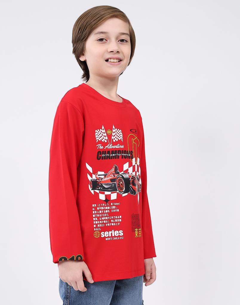 Monte Carlo Boy's Round Neck Full Sleeve T-Shirt
