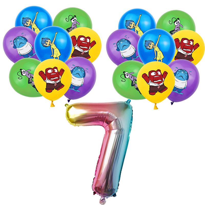 Inside Out 2 Decorațiuni Petrecere de Ziua de Naștere Temă Desen Animat Kit Veselă Baloane Bucurie Tristețe Accesorii Copii Băiat Fată Cadou Jucării