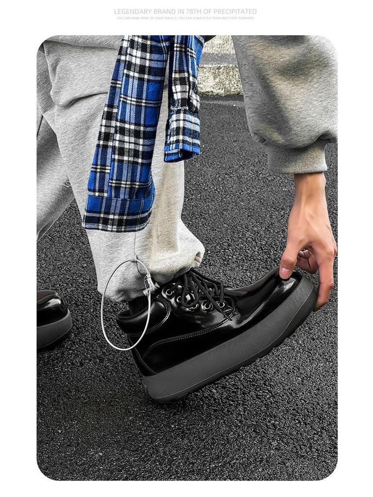 Big Yellow High Top Boots - Cute, Ugly-Cute, Thick Sole, All-Match Men's Footwear, Spring 2025 Edition.