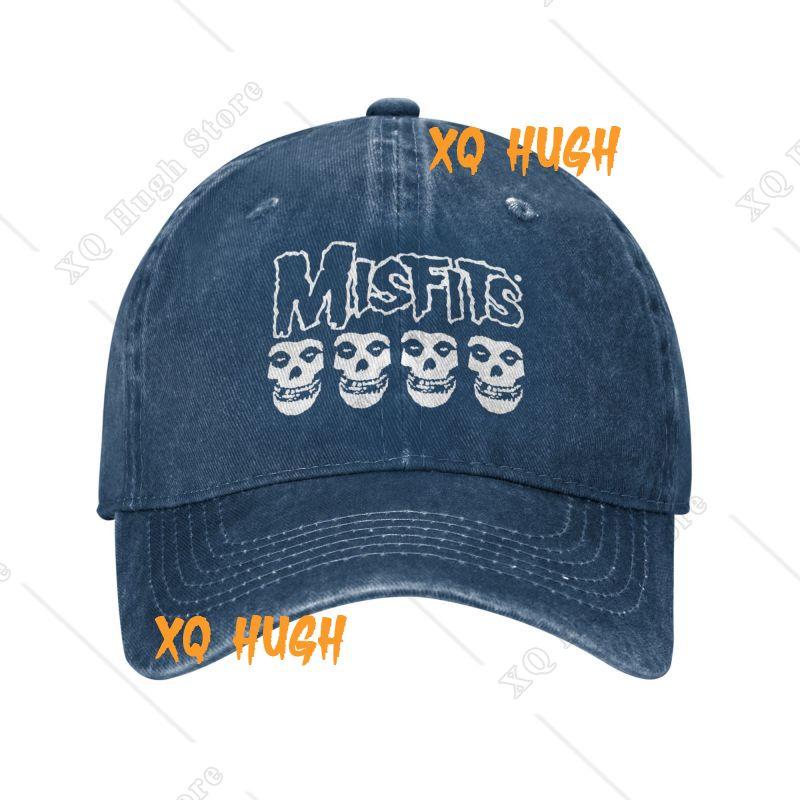Vlastní Horor Punk Rock Misfits Lebka Baseballová čepice Sportovní Bavlněná Snapback Čepice Pánská Dámská Nastavitelná Táta Čepice