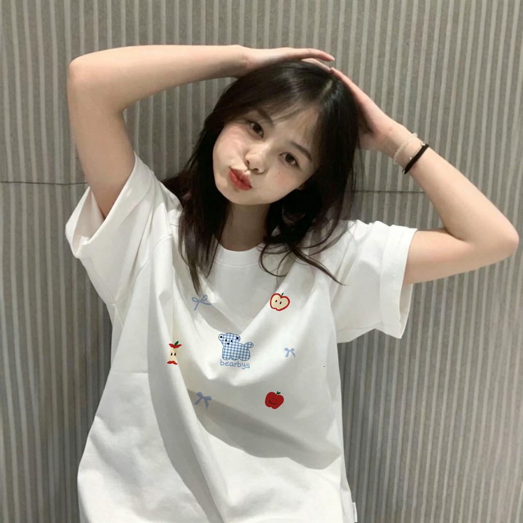 Heavy Pure Cotton Huge Good-looking White Short-sleeved T-shirt Women's New Summer Loose Design Sense Niche Clothes