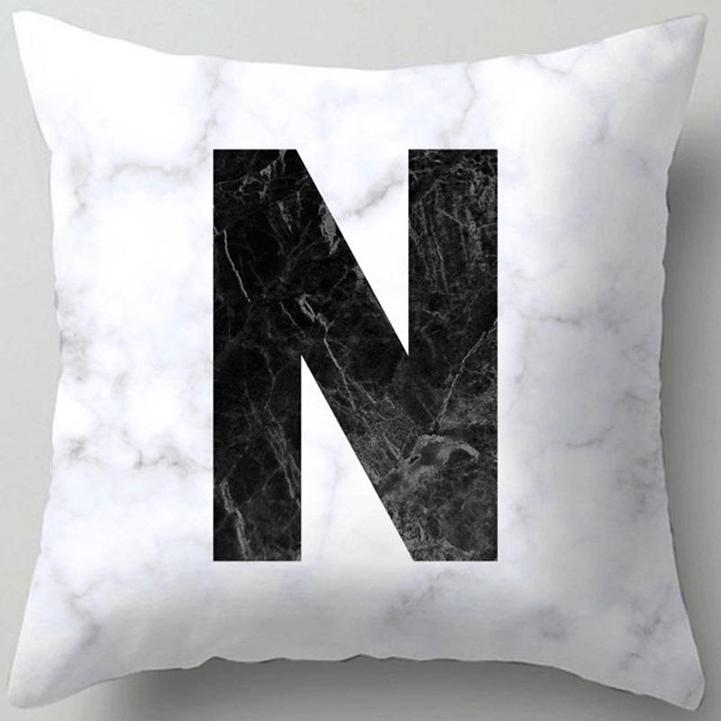 Living Room Sofa Pillow, Office Seat, Lumbar Pillow, Bedside Pillow, Simple Letter Printed Pillow Case, Home Furnishing
