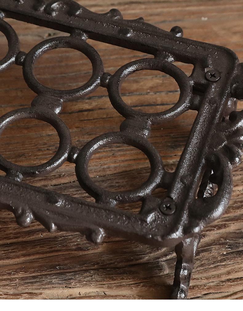 Retro Cast Iron Egg Holder: 6 or 8 Grid Egg Tray for Kitchen, Bar, or Restaurant Display