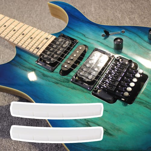 Yibuy 2-Pack White Cow Bone Electric Guitar Nuts for 6 String Repair