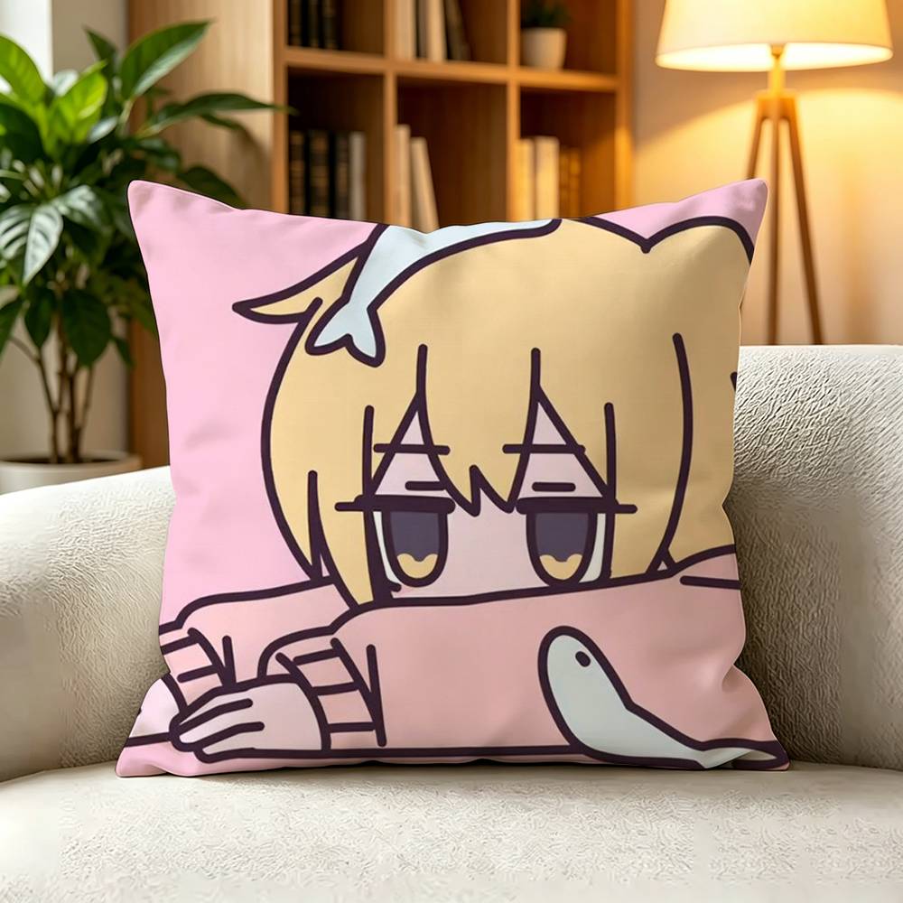AAkita Neru Vocaloid Character Square DoubleSided printed Pillow Case Bedroom Bedside Pillow Sofa Cushion Cover
