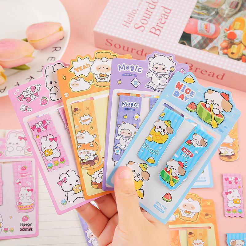 Inspirational Cartoon Magnetic Bookmarks - Cute Student and Children's Reward Stationery