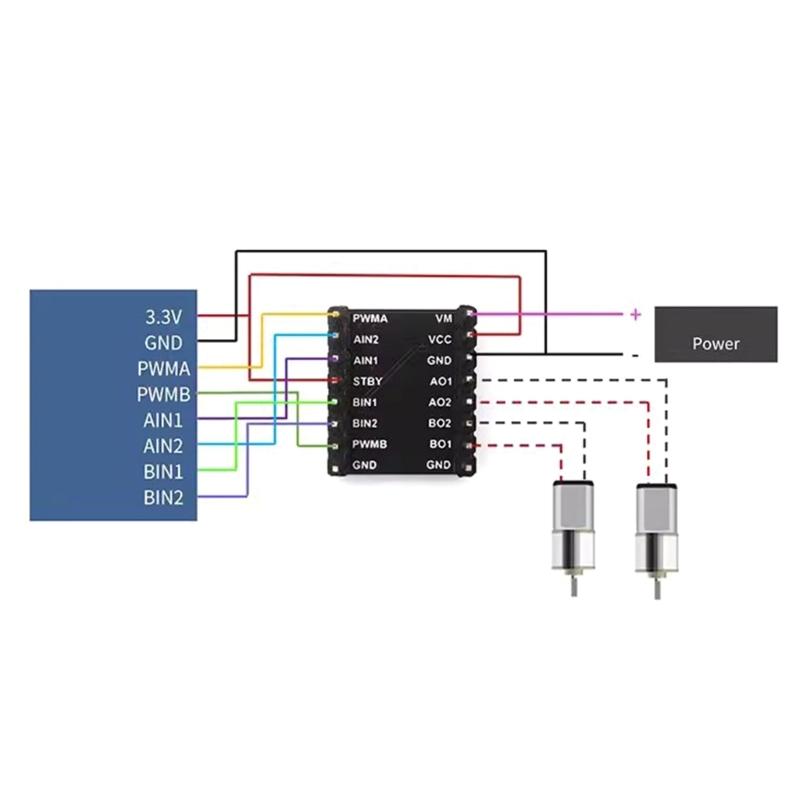 Doppelmotor-Steuerplatine TB6612/AT8236 für Ausgleichsfahrzeuge, Robotik-Projekte und Bildungsanwendungen